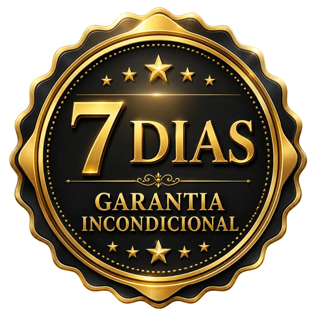 Selo de Garantia 7 dias — 100% satisfação ou seu dinheiro de volta